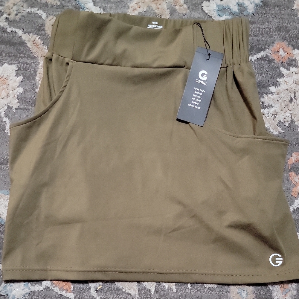 Grrrll  Olive Green Women's Skirt